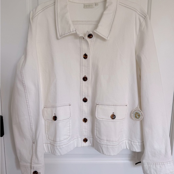 Spartina 449 Adler Denim Jean Jacket Pearl White XXL NWT - Picture 4 of 8
